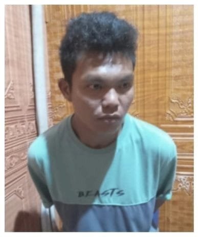  Indra Saputra (25) warga Pasar Pendopo, Kelurahan Pendopo, Kecamatan Pendopo Kabupaten Empat Lawang berhasil ditangkap polisi ketika bersembunyi di Palembang. (ist/RmolSumsel.id)