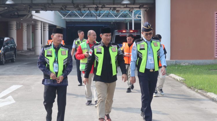 Kakanwil Kemenkumham Sumsel, Ilham Djaya meninjau CJH Embarkasi Palembang/ist