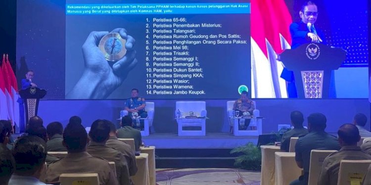 Menteri Koordinator Bidang Politik, Hukum, dan Keamanan (Menko Polhukam) Mahfud MD saat rakor di The Westin Jakarta, Karet Kuningan, Jakarta Selatan/RMOL