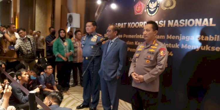 Menteri Koordinator Bidang Politik, Hukum, dan Keamanan (Menko Polhukam) Mahfud MD saat menggelar jumpa pers di Hotel The Westin, Jakarta Selatan/RMOL