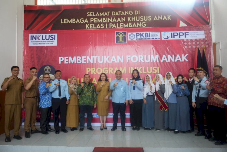 Kepala Kantor Wilayah Kementerian Hukum dan HAM Sumatera Selatan, Dr. Ilham Djaya menghadiri Pembentukan Forum Anak Program Inklusi di LPKA Kelas I Palembang/ist