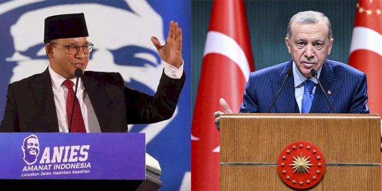 Bakal calon presiden Anies Baswedan bisa bernasib sama dengan Recep Tayyip Erdogan yang kalah di survei tapi menang saat Pemilu/Repro