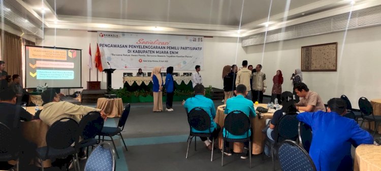 Bawaslu Kabupaten Muara Enim gelar Sosialisasi Pengawasan Pemilu Partisipatif di Hotel Griya Sintesa Muara Enim/ist
