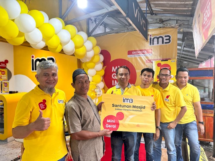 IM3 buka gerai mini di Inderalaya, Kabupaten Ogan Ilir, Sumatera Selatan. (dok. IM3)