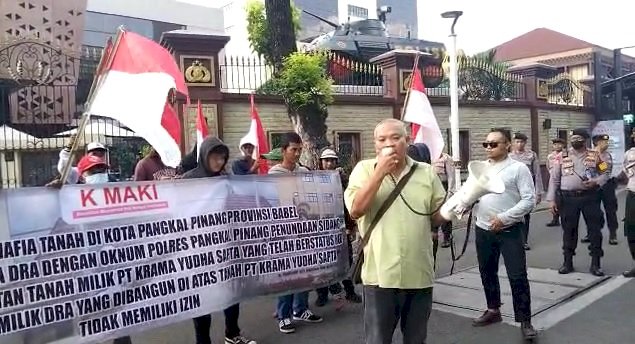 K-MAKI datangi Bareskrim Polri dan laporkan pengusaha tambak udang ilegal di Bangka Belitung/ist