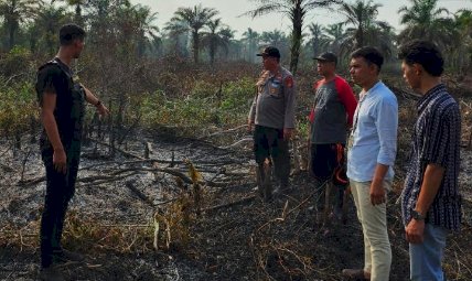 Lokasi kebakaran lahan yang dilakukan oleh warga Kabupaten Muratara. (dok. Polisi)