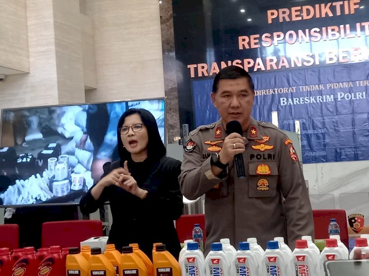 Karopenmas Mabes Polri, Brigjen Ahmad Ramadhan di Lobi Bareskrim, Jakarta Selatan, Kamis (8/6)/ Ist