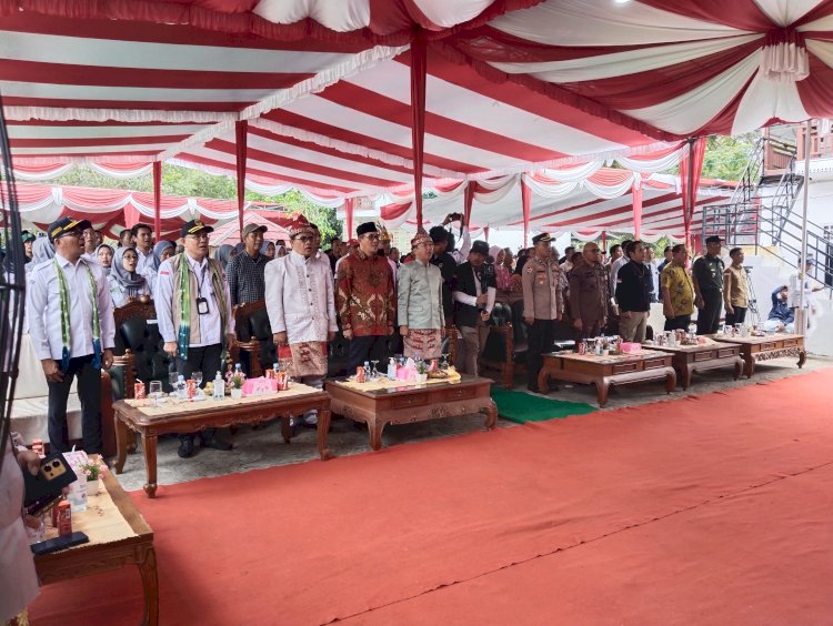 Kegiatan Kirab Pemilu yang digelar di Halaman Kantor KPU Kabupaten PALI. (eko jurianto/rmolsumsel.id) 