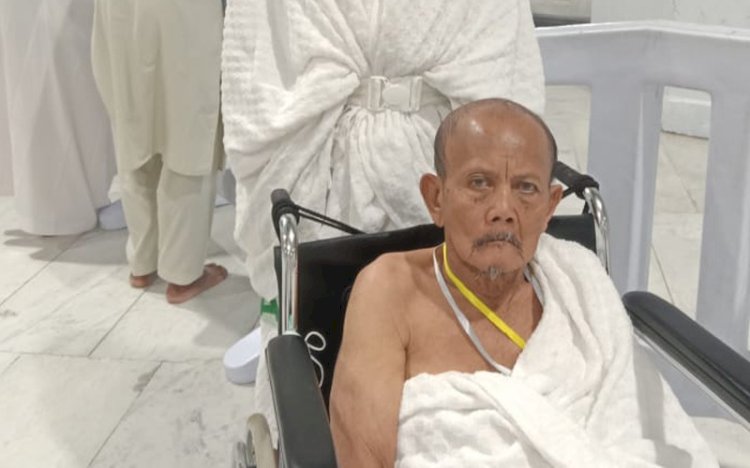 Nur Zainudin Ahmad Darun (77), jemaah Kloter 3 asal Kabupaten OKU Timur yang meninggal. (ist/RmolSumsel.id)