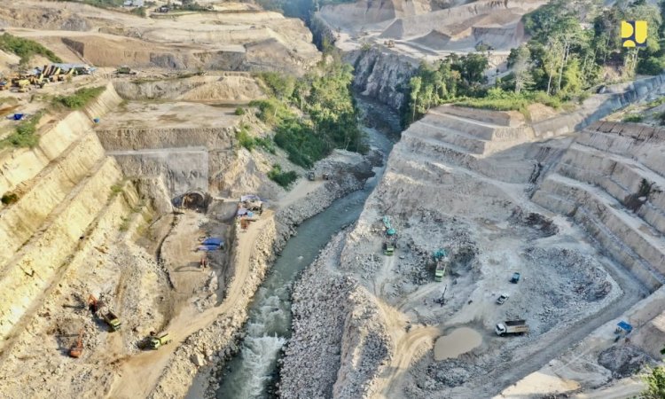 Proyek pembangunan Bendungan Waduk Tiga Dihaji/ist