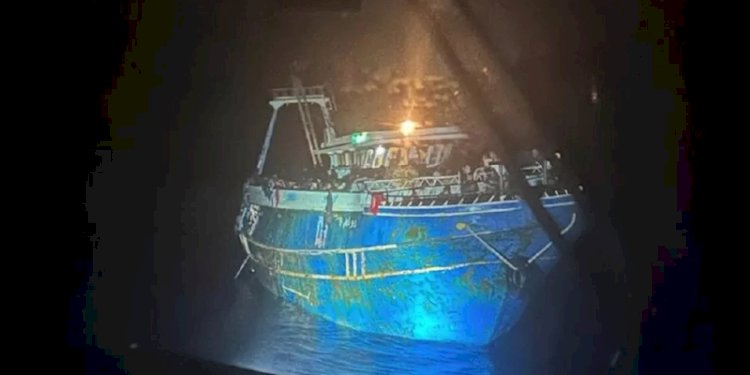  Perahu nelayan yang mengangkut ratusan migran beberapa jam sebelum tenggelam/Net