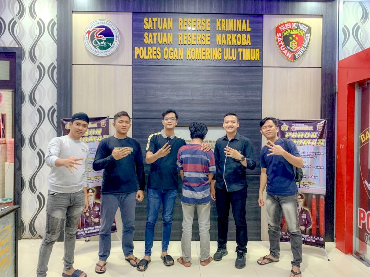 Tersangka diamankan di Polres OKU Timur/ist