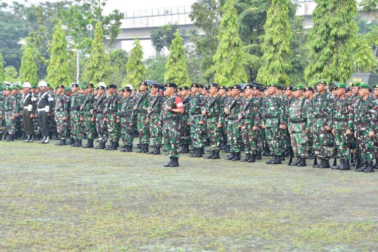 Danrem 044/Gapo menggelar apel pasukan untuk pengamanan kunjungan kerja Wakil Presiden Maruf Amin yang dijadwalkan berlangsung pada Kamis (6/7) besok. (ist/RmolSumsel.id)