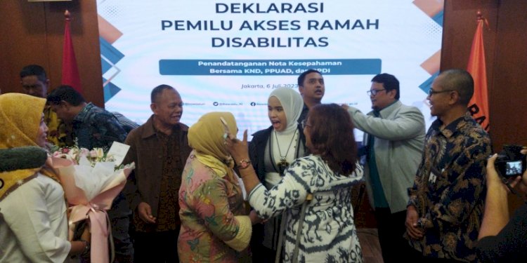 Bawaslu RI menggandeng penyani Putri Ariani dalam deklarasi Pemilu Ramah Akses Disabilitas/RMOL