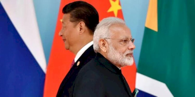  Presiden Chin Xi Jinping dan Perdana Menteri India Narendra Modi/Net