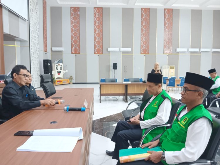 Partai Persatuan Pembangunan (PPP) Provinsi Sumatera Selatan (Sumsel) menyerahkan data administrasi perbaikan Bakal Calon Anggota Legislatif (Bacaleg) 2024, Minggu (9/7).(ist/rmolsumsel.id)   