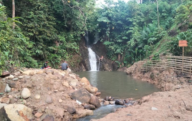objek wisata air terjun di Desa Lampar Baru, Kecamatan Tebing Tinggi, Kabupaten Empat Lawang. (Salim/RmolSumsel,id)