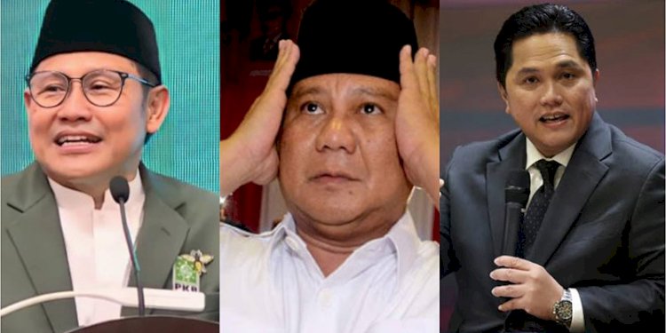 Montase Prabowo Subianto, Joko Widodo, dan Erick Thohir/Rep