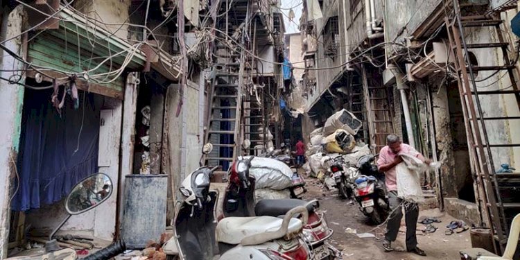 Pemandangan kekumuhan di Dharavi, India. (ist/rmolsumsel.id) 