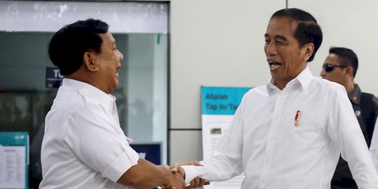 Ketum Gerindra, Prabowo Subianto dan Presiden Joko Widodo/Net