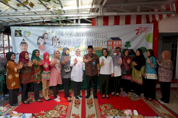 Kakanwil Kemenkumham Sumsel, Dr Ilham Djaya mengadakan kegiatan Bakti Sosial Pengentasan Stunting/ist
