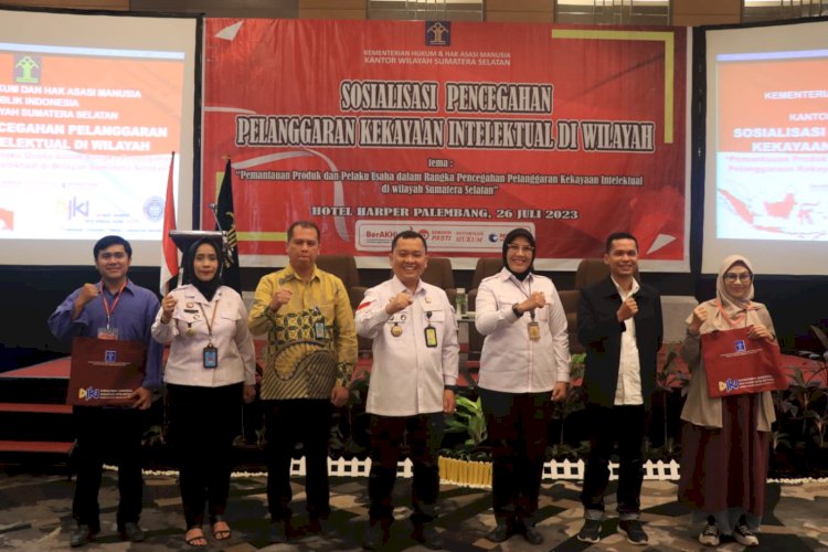    Kantor Wilayah Kemenkumham Sumatera Selatan melalui Divisi Pelayanan Hukum dan HAM Sub Bidang pelayanan Kekayaan Intelektual menyelenggarakan kegiatan Sosialisasi Pencegahan Pelanggaran Kekayaan Intelektual/ist