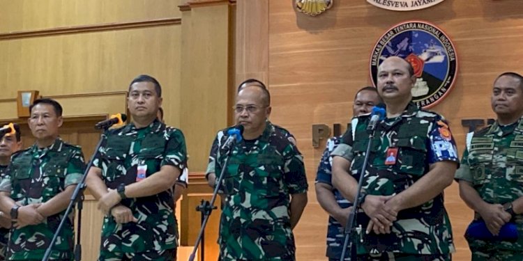 Pusat Polisi Militer (Puspom) TNI menggelar konferensi pers terkait penetapan tersangka Kepala Basarnas RI, Marsekal Madya Henri Alfiandi/RMOL