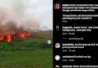 Video Viral, Gunung Sampah di TPA Sukawinatan Palembang Terbakar