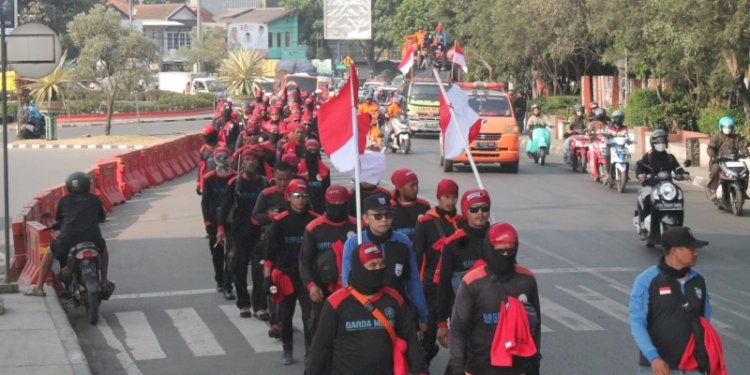 Aksi longmarch buruh Bandung-Jakarta sudah tiba di Padalarang/Ist