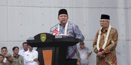 Orasi perdana saat di Monpera Palembang saat Herman Deru dan Mawardi Yahya terpilih menjadi Gubernur Sumsel tahun 2018 lalu/ist