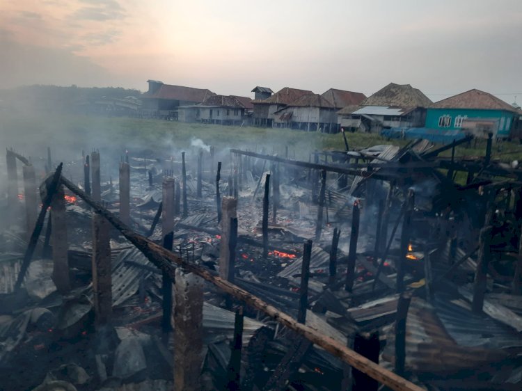 Kebakaran di Desa Pampangan Kabupaten OKI/ist