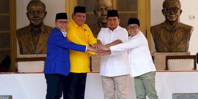 Partai Golkar dan PAN bergabung dengan PKB mendukung Prabowo Subianto sebagai bacapres 2024/Ist