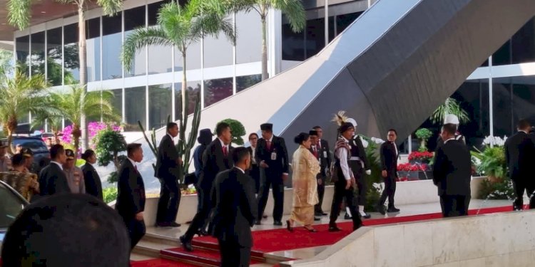 Presiden Joko Widodo dan Iriana Jokowi menghadiri sidang tahunan MPR RI, Senayan, Jakarta/RMOL