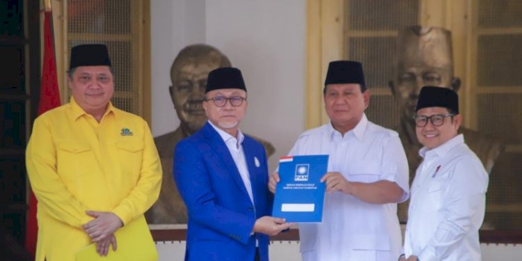 Ketua Umum Golkar, Airlangga Hartarto; Ketua Umum PAN, Zulkifli Hasan; Ketua Umum Gerindra, Prabowo Subianto; Ketua Umum PKB, Muhaimin Iskandar/Net