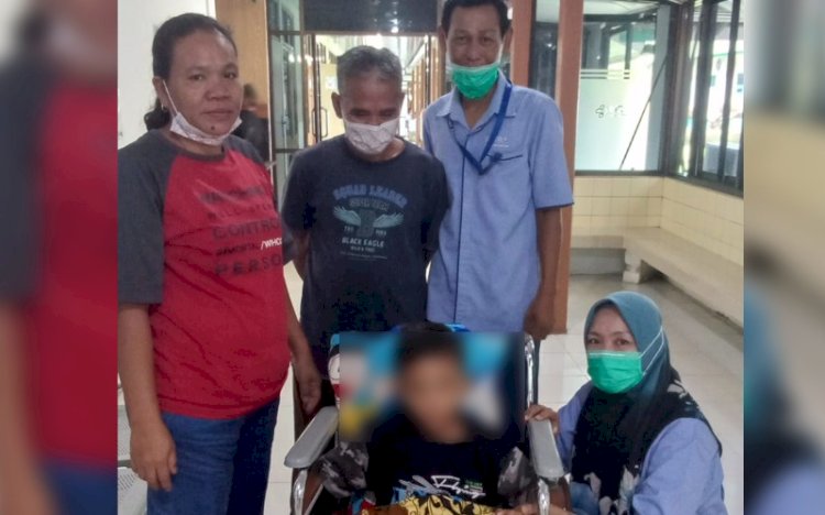 GA (9) yang diduga jadi korban malpraktik di Rumah Sakit (RS) Pertamina Prabumulih. (ist/RmolSumsel.id)