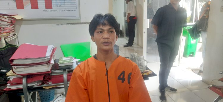 Jupriansyah alias Unyil (23) pelaku begal yang ditangkap Polda Sumsel.(Fauzi/RmolSumsel.id)