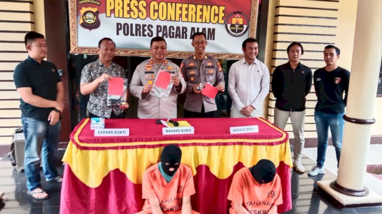 Press Release Ungkap Kasus Pencurian Biji Kopi di Mako Polres Pagar Alam/ist