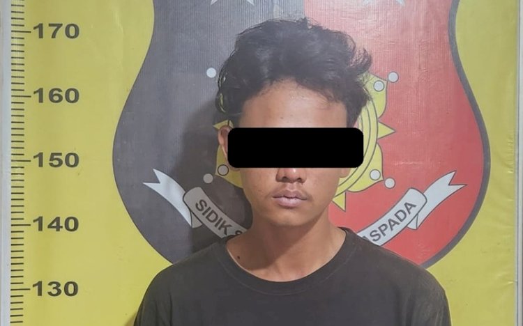 Perdiansyah alias Pedok (23) pelaku pembobol rumah warga Desa Ujan Mas Baru, Kecamatan Ujan Mas, Kabupaten Muara Enim. (Noviansyah/RMOLSumsel.id)