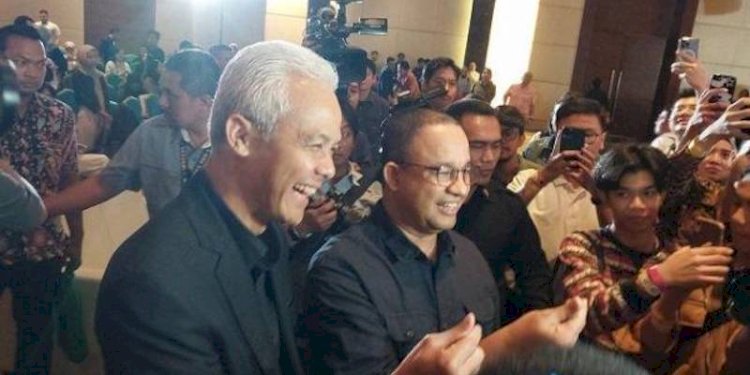 Bacapres PDIP Ganjar Pranowo dan Bacapres Koalisi Perubahan untuk Persatuan, Anies Baswedan. (ist/rmolsumsel.id)