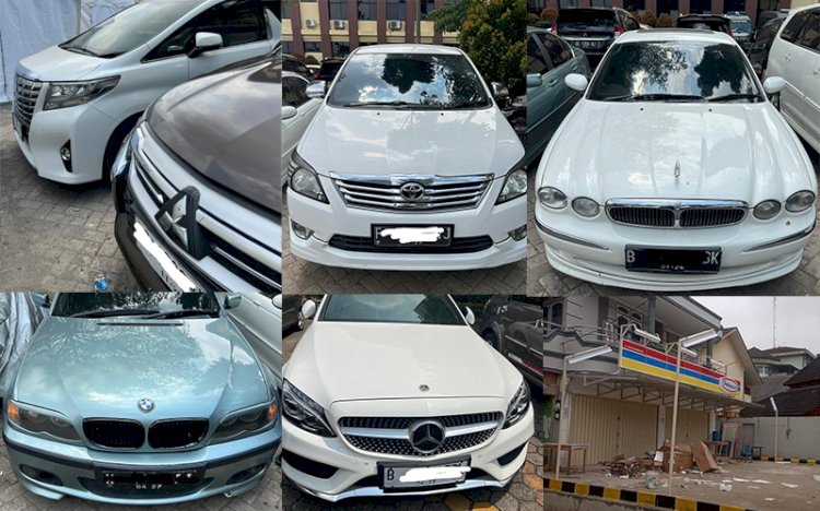 Mobil dan tanah milik selebgram APS yang disita Polda Lampung. (Kolase/RMOLSumsel.id)