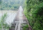 Jembatan Gantung di Desa Jangkat Rusak Parah, Ancam Keselamatan Masyarakat
