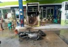 Motor Hangus saat Ngisi Minyak di SPBU Musi Rawas