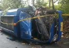 Diduga Angkut Minyak Oplosan, Mobil Tangki Tabrak Pohon hingga Ringsek di PALI