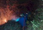 Kebakaran Lahan Kembali Terjadi di Liku Endikat Pagar Alam, Petugas Sekat Sementara Arus Lalulintas