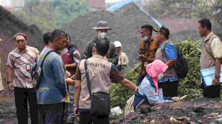 Operasional perusahaan pergudangan dan penyimpanan (stockpile) batu bara, PT Bahana Indokarya Global yang berlokasi di Jakarta Timur, ditutup sementara/Ist