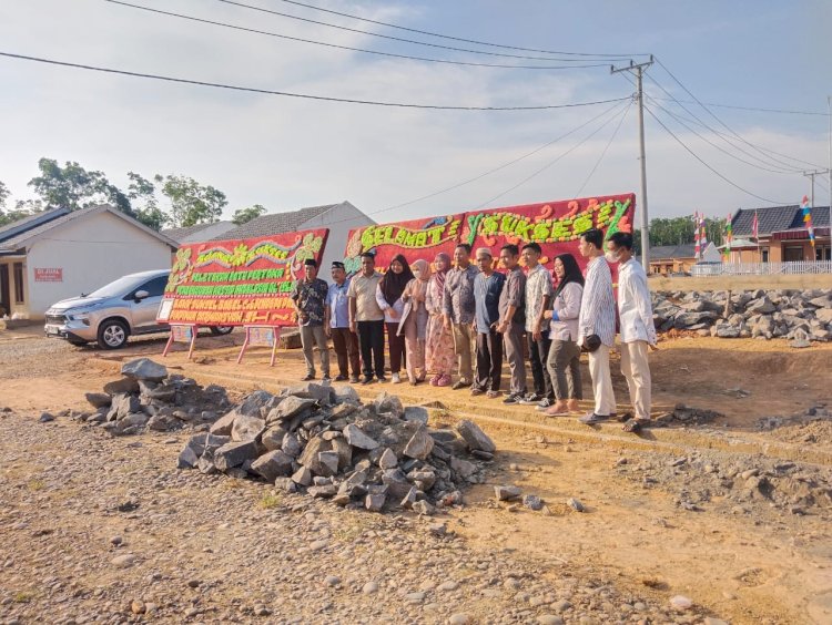 Peletakan batu pertama pembangunan Masjid  Andalusia Al Islami di Kabupaten PALI. (ist/rmolsumsel.id)