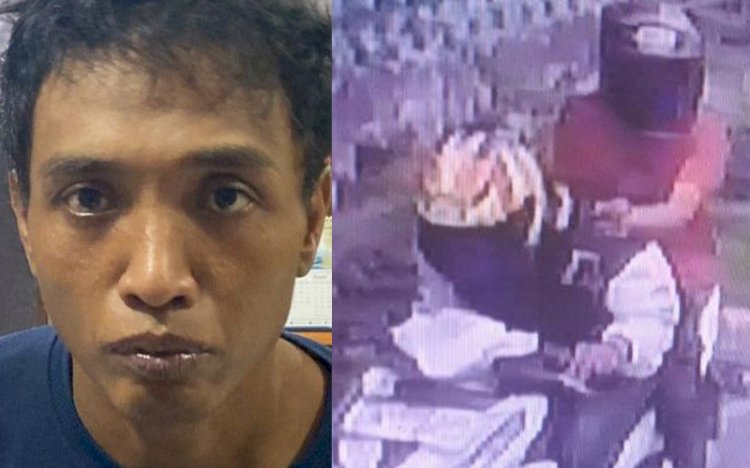 Hendri Purnawa alias Boet (37), buronan kasus jambret ini harus menyusul rekannya Lukman mendekam di sel tahanan Polrestabes Palembang. (Denny Pratama/RMOLSumsel.id)