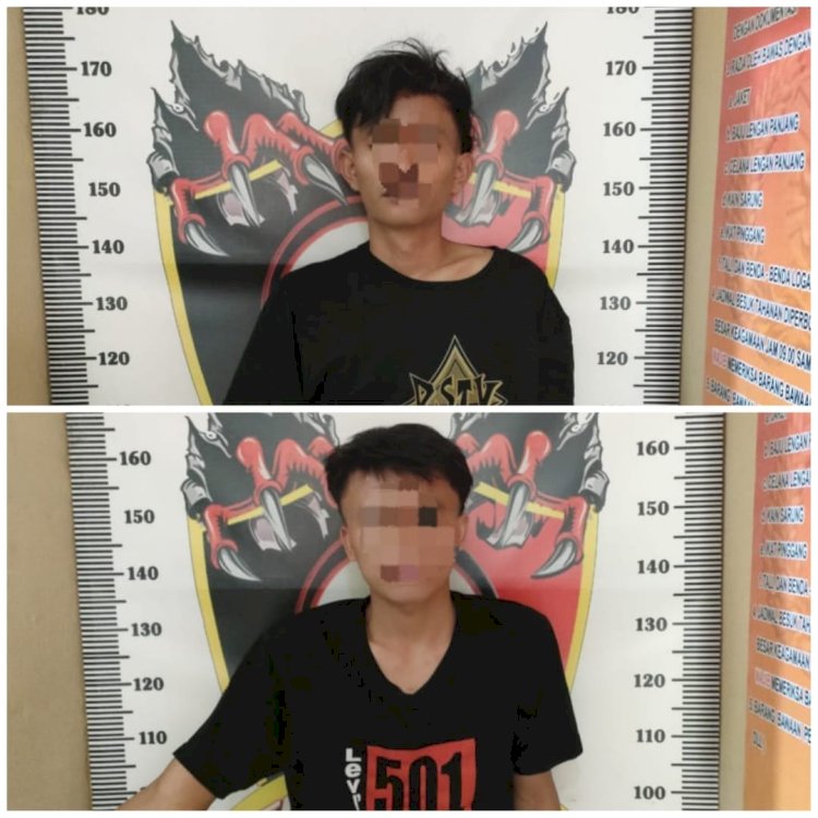 Pelaku AS dan AY saat Diamankan Tim Opsnal Polres Pagar Alam.(ist/RMOLSumsel.id)