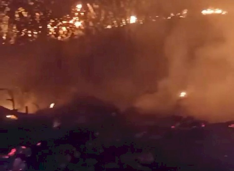Kebakaran Lahan di OKU membuat warga sekitar histeris/ist