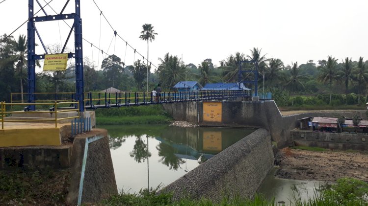 Kondisi air watervang kota Lubuklinggau yang mengering karena kemarau. (ist/RMOLSumsel.id)